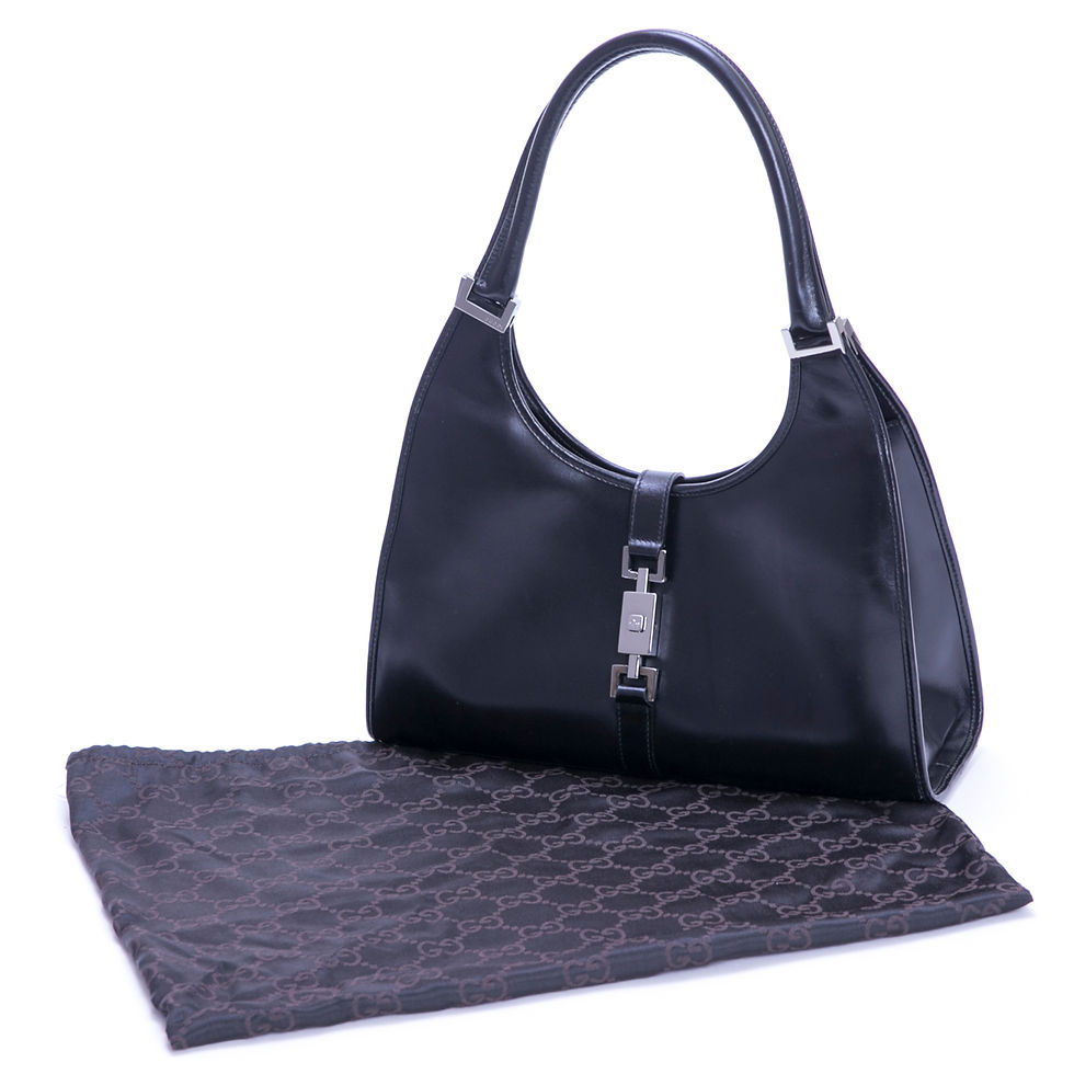 サムネイル： グッチ バッグ レディース ジャッキー 002 1067 セミショルダー レザー ブラック GUCCI