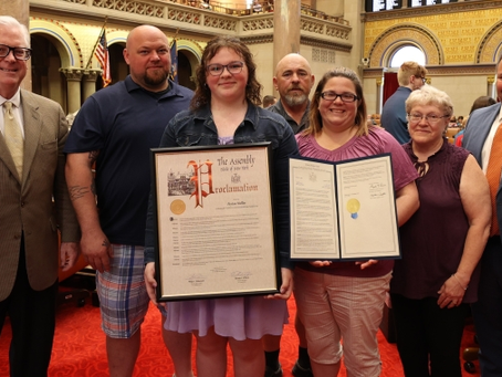 Area legislators pay tribute to Dundee state wrestling champion: Senate and Assembly honor Peyton Mullin in Albany (Watch)