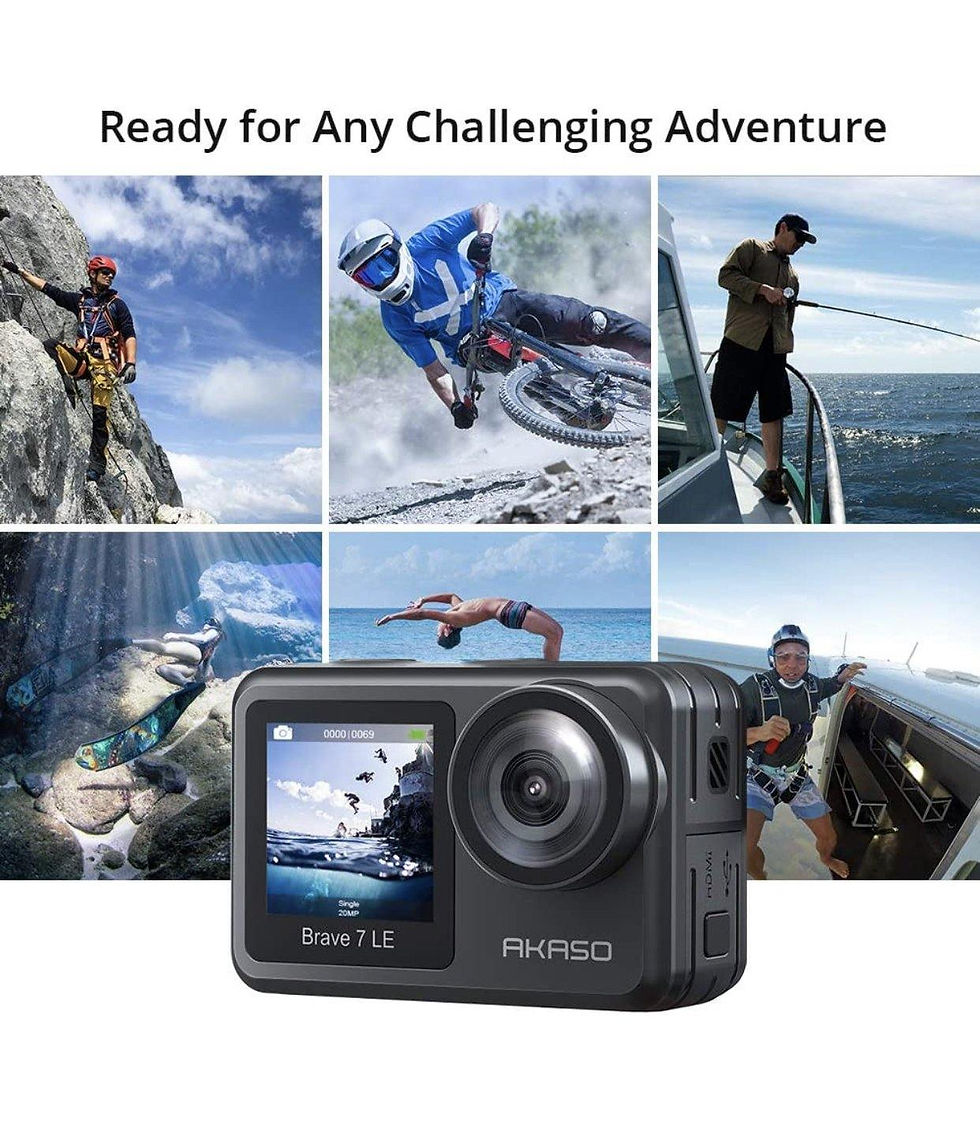 Thumbnail: AKASO Brave 7 LE 4K30FPS 20MP WiFi Action Camera with Touch Screen Vlog Camera E
