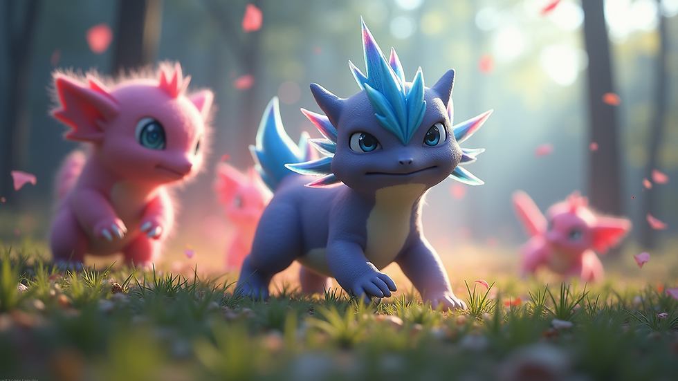 Eye-level view of a Psychic-type Pokémon in battle