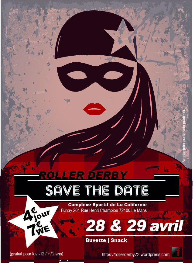 Affiche Roller derby - Illustrator