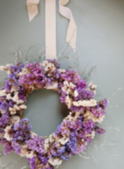 Sea Lavender Dried Wreath - Small & Large