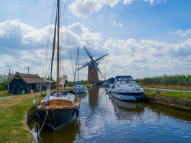 Horsey Windpump is a windpump or drainage windmill in the care of the National Trust in the village of Horsey, on The Broads near Great Yarmouth, Norfolk, England. The structure is a grade II* listed building.