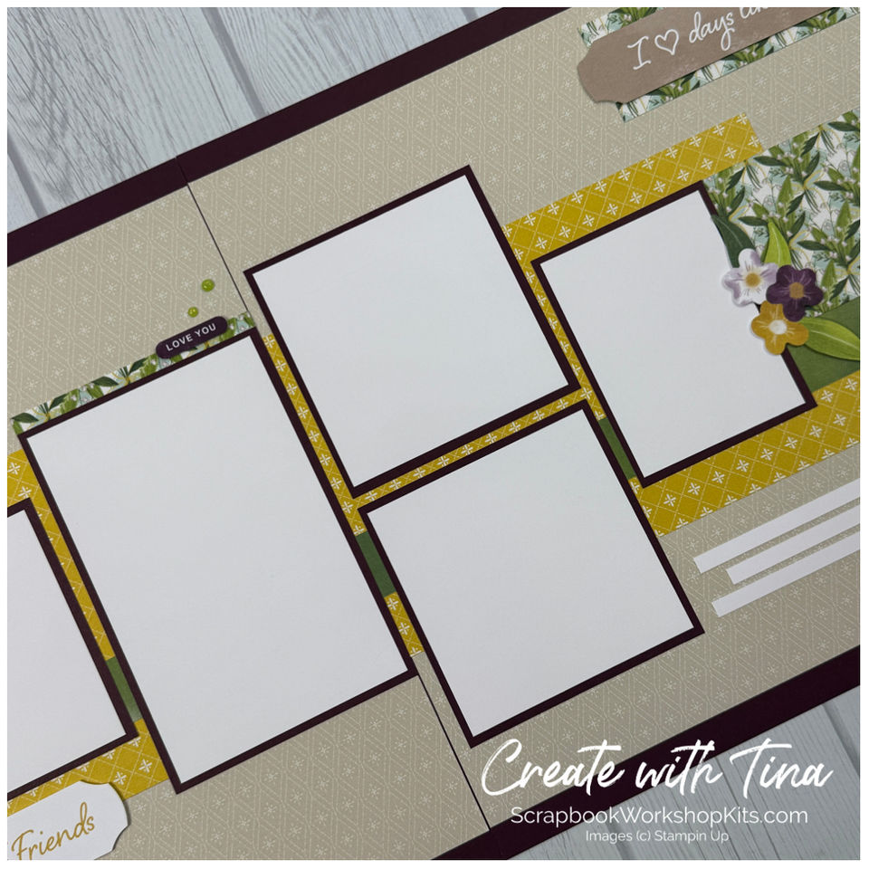 Purple and tan layout celebrating relationships using the Valley In Bloom dsp