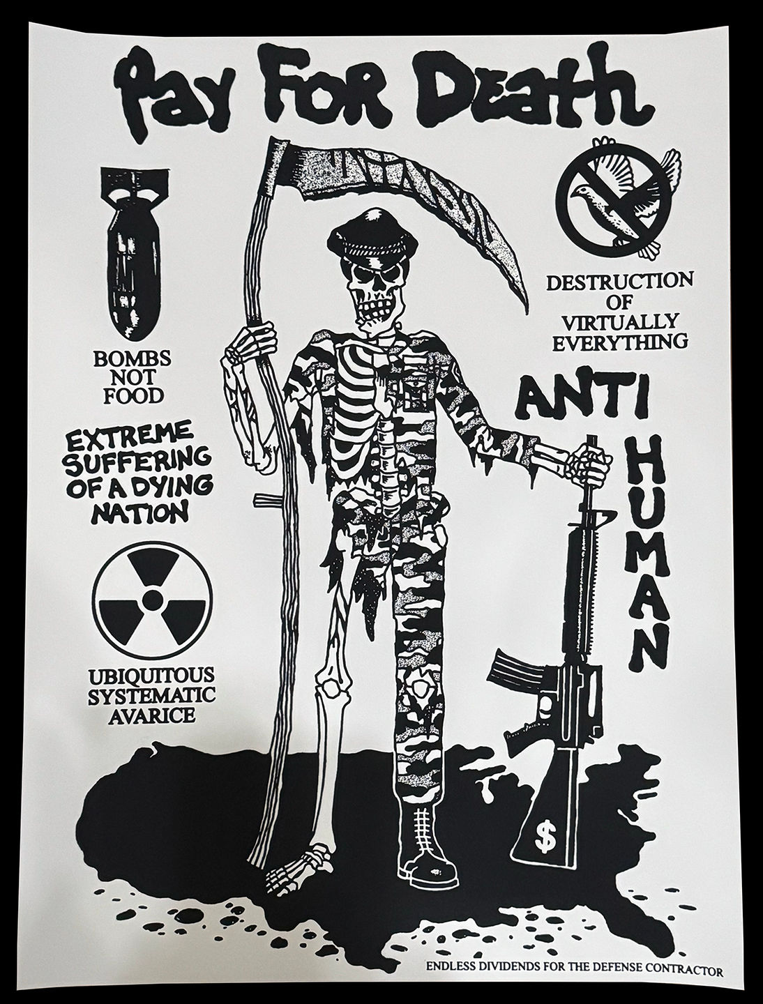 Pay For Death Screen Printed Poster