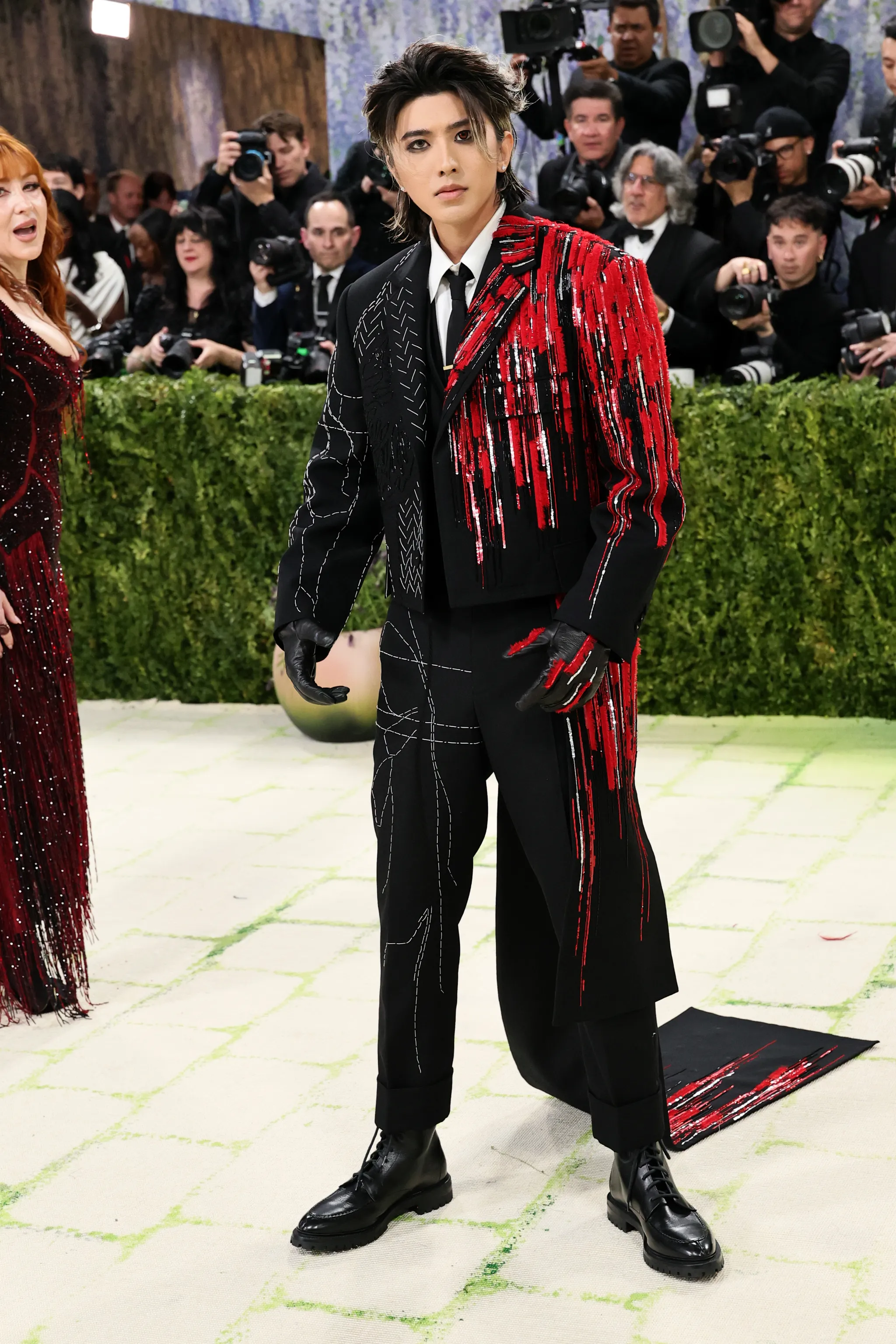 Met Gala 2026 red carpet look under the 'Fashion is Art' theme at the Metropolitan Museum of Art in