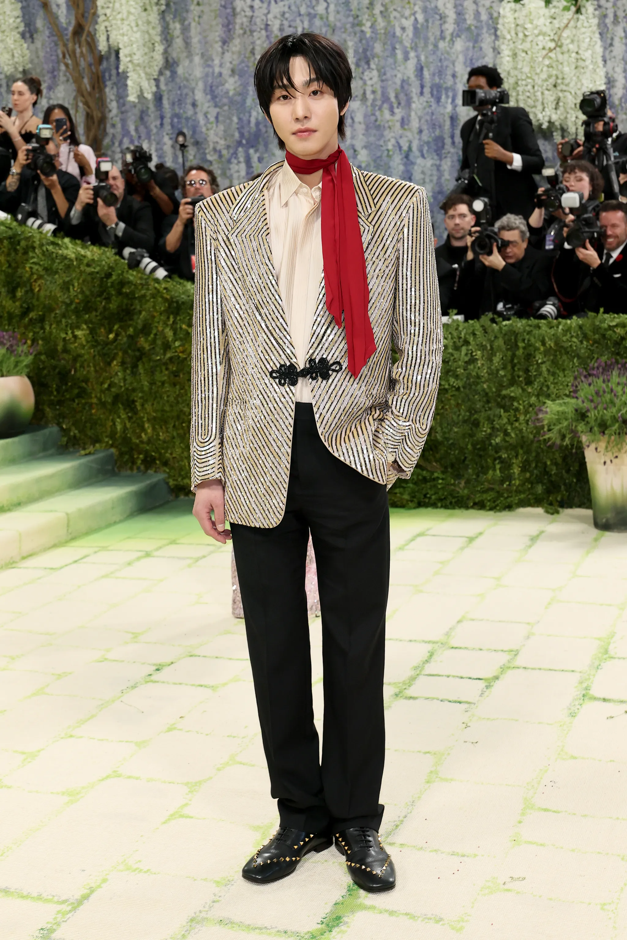 Met Gala 2026 red carpet look under the 'Fashion is Art' theme at the Metropolitan Museum of Art in