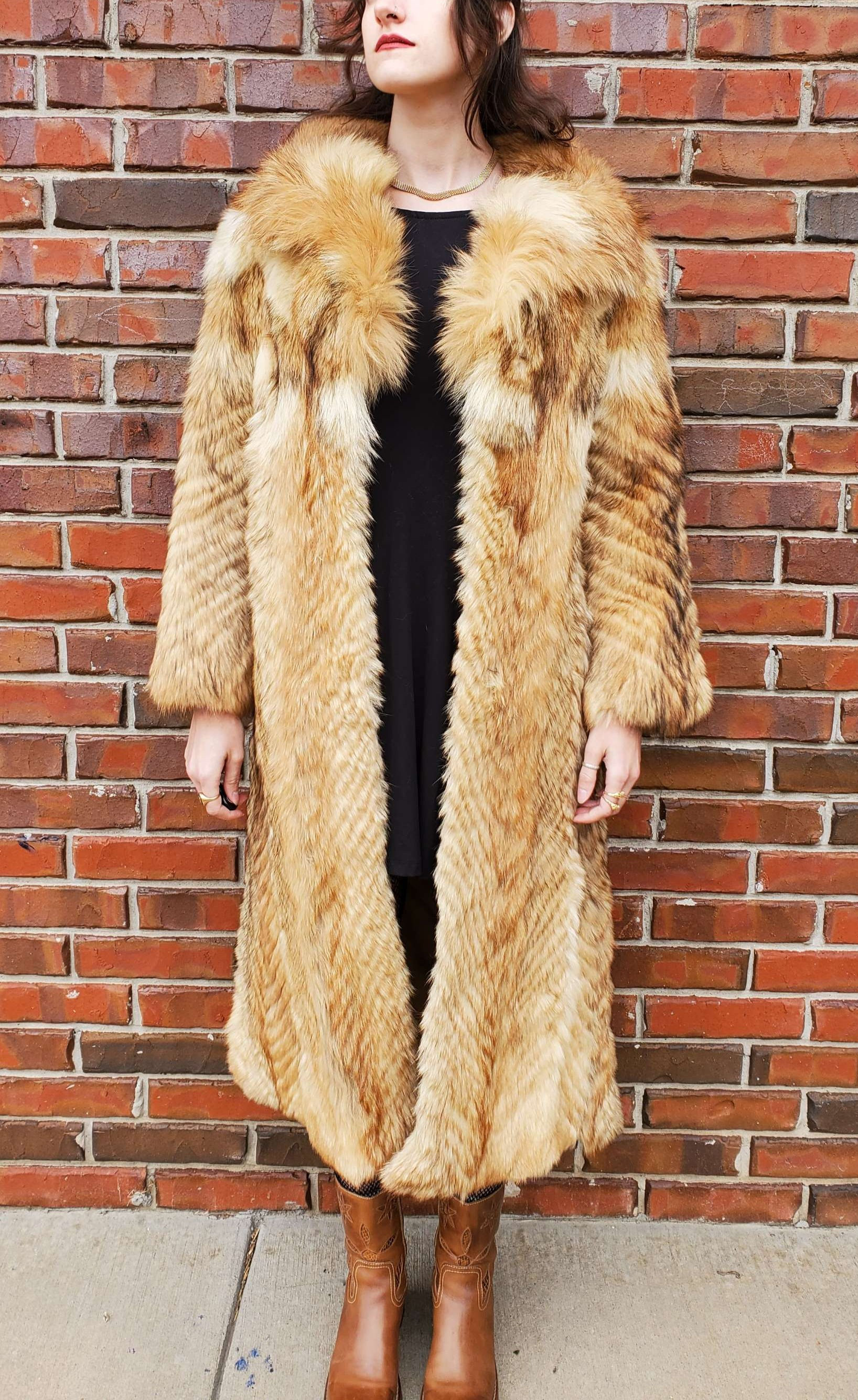 Vintage German Full Length Fox Fur Coat