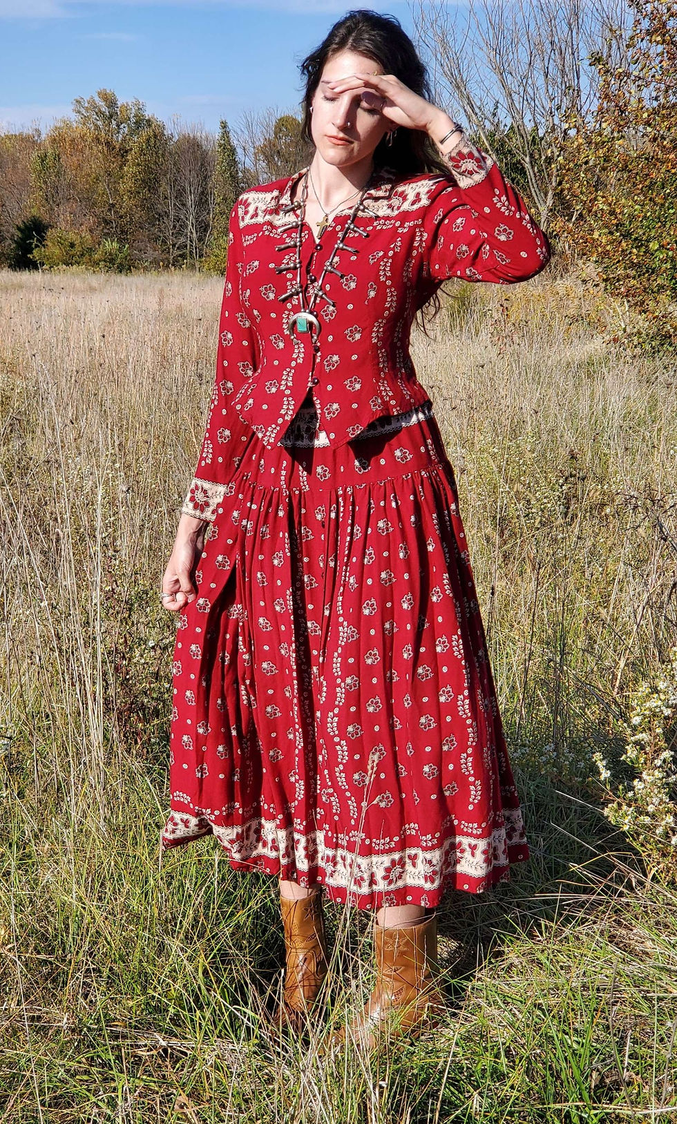 Thumbnail: Vintage Western Prairie Dress Set
