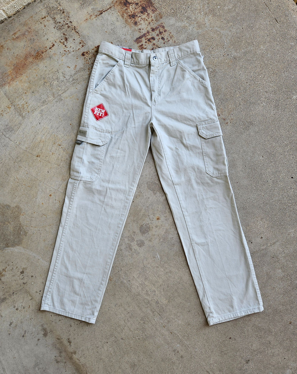 Y2K Deadstock Wrangler Khaki Cargo Pants - 30"