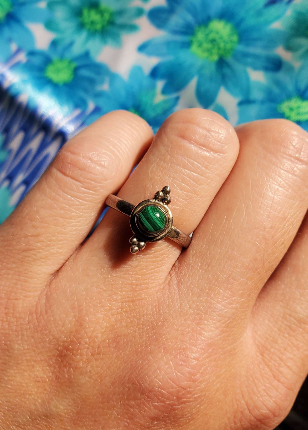 Thumbnail: Vintage Sterling Malachite Taxco Set