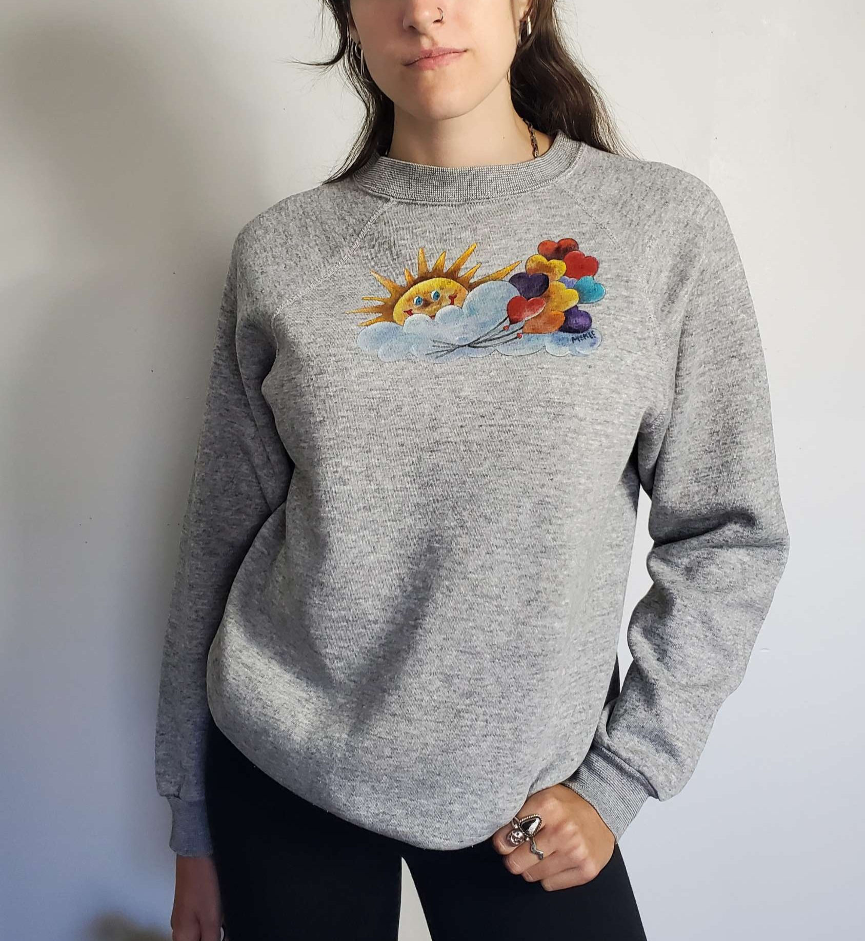 1980s Hand Painted Sweatshirt