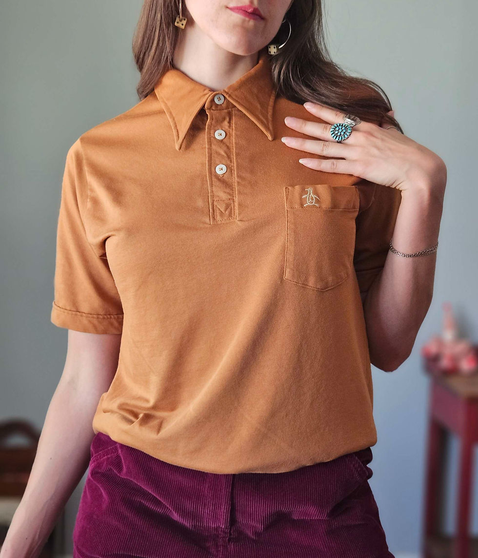 1960s Terracotta Polo Shirt