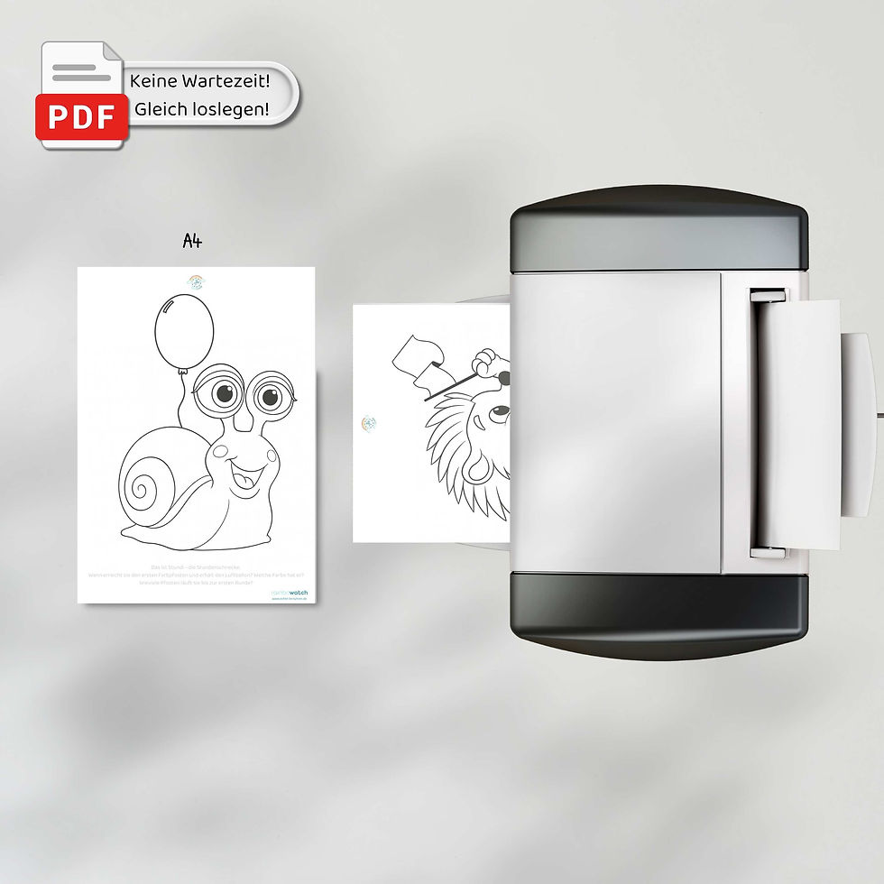 Miniaturbild: Ausmalbild-Malvorlage für das rainbowatch Kinderbuch “Farben der Zeit”