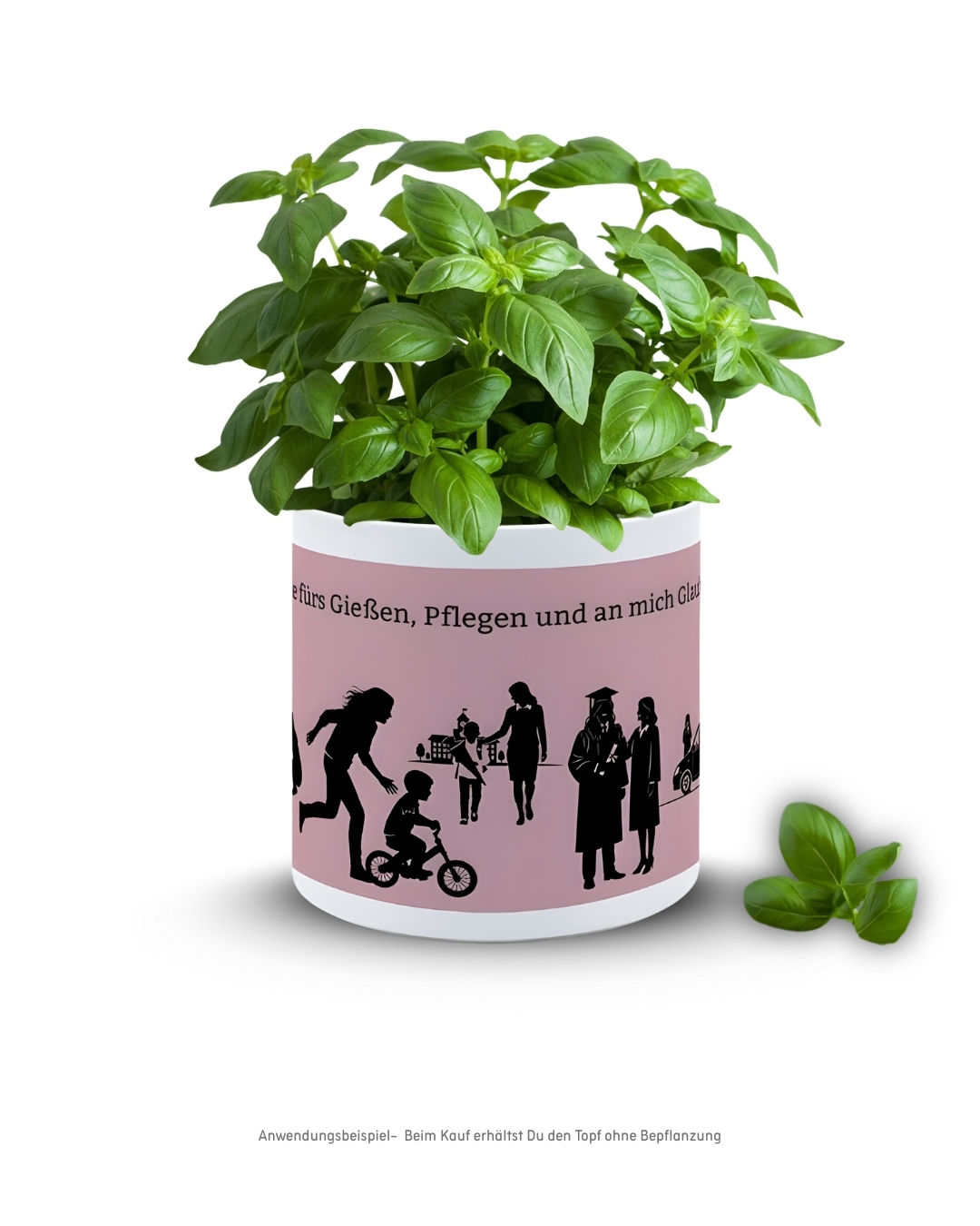 Muttertagsgeschenk – Blumentopf XL mit Motiv – Danke für die gemeinsame Zeit