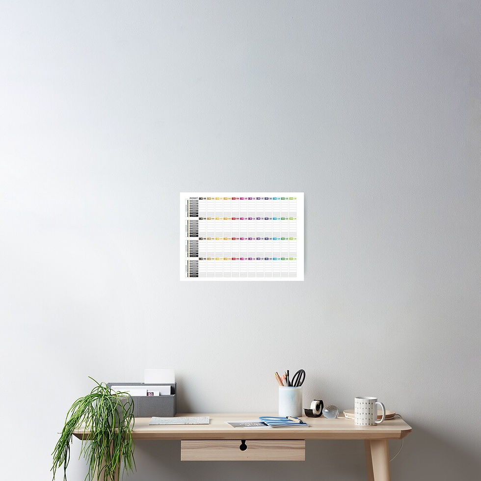 Miniaturbild: Monatsplaner Acrylglas Whiteboard – Struktur, die vier Wochen hält