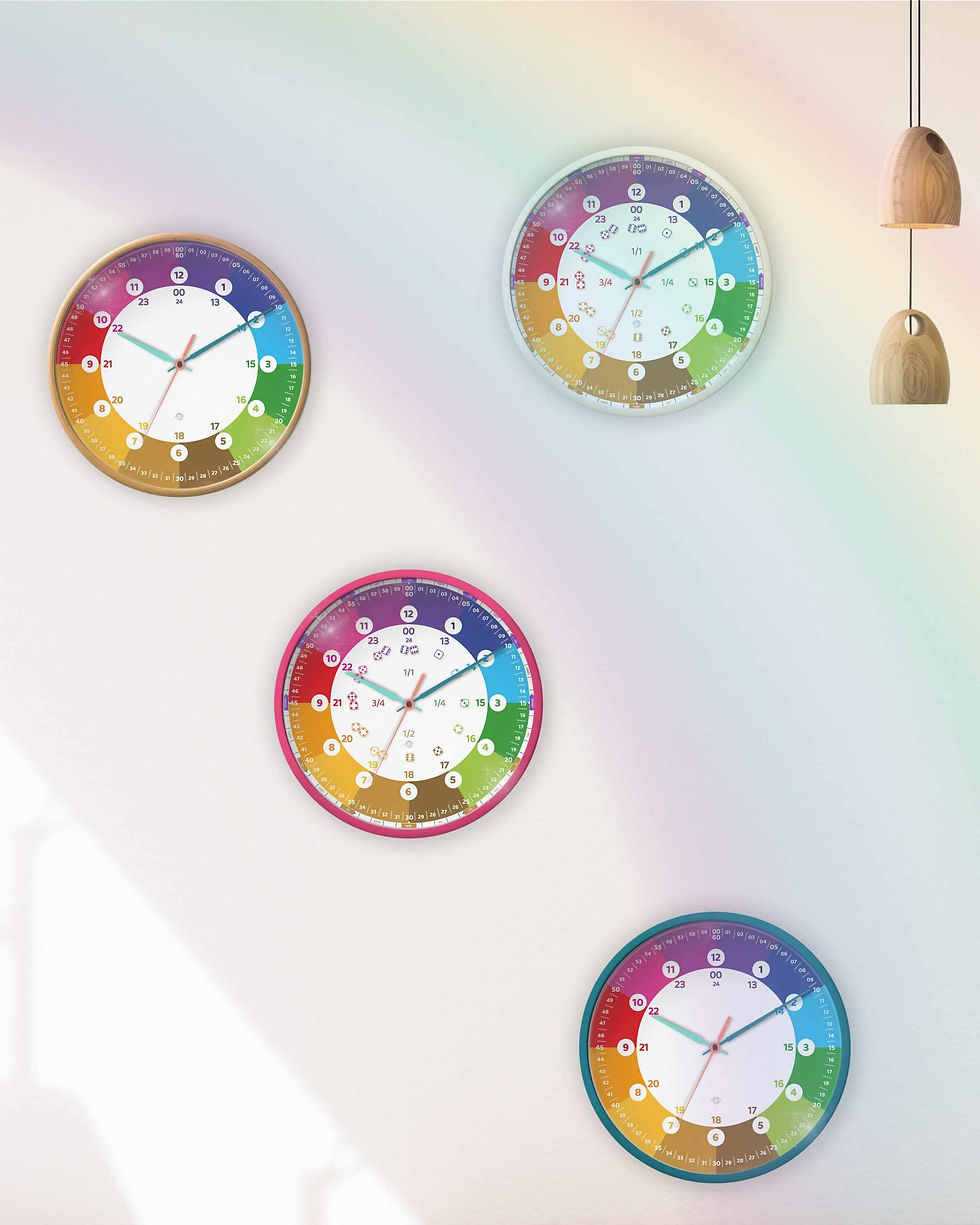 Miniaturbild: Regenbogenuhr von rainbowatch© – die Lernuhr, die Zeit sichtbar macht