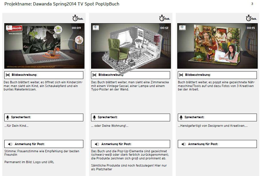 Animierte TV Werbespot Produktion für E-Commerce