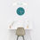 Miniaturbild: Petrolfarbene Wanduhr -perfekt für Büro und Homeoffice - minimalistisches Wohnaccessoires