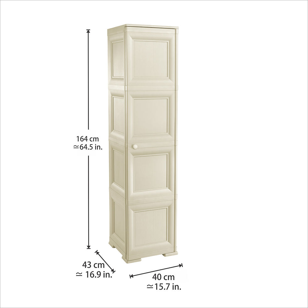 Thumbnail: Tontarelli 1 door Storage Cabinet, Cream, Made in Italy