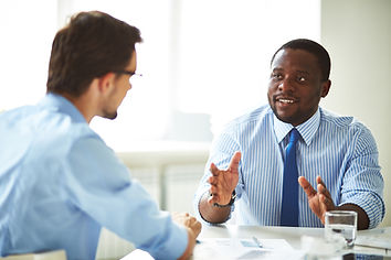 Business men talking