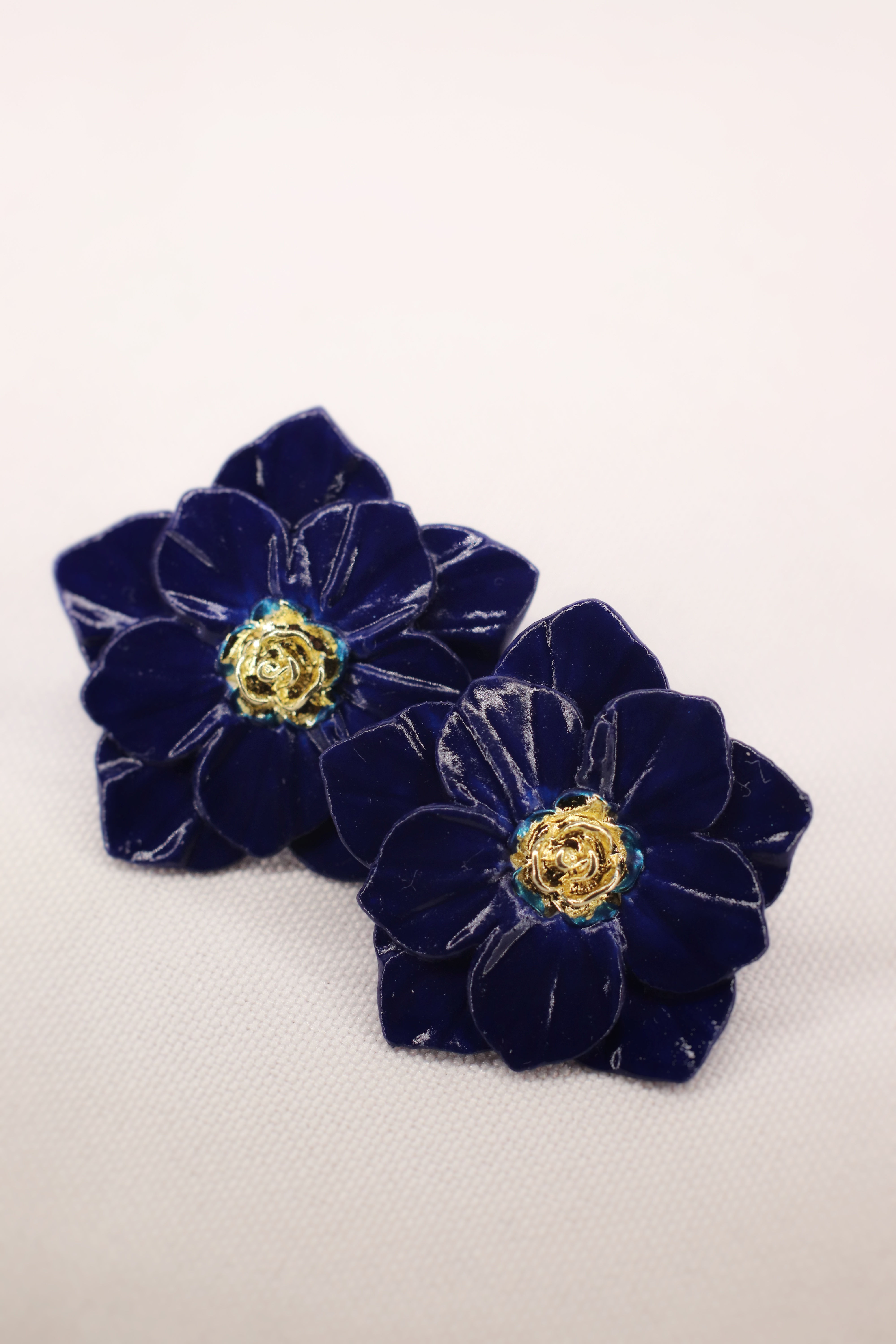 Pendientes Narciso azul tinta