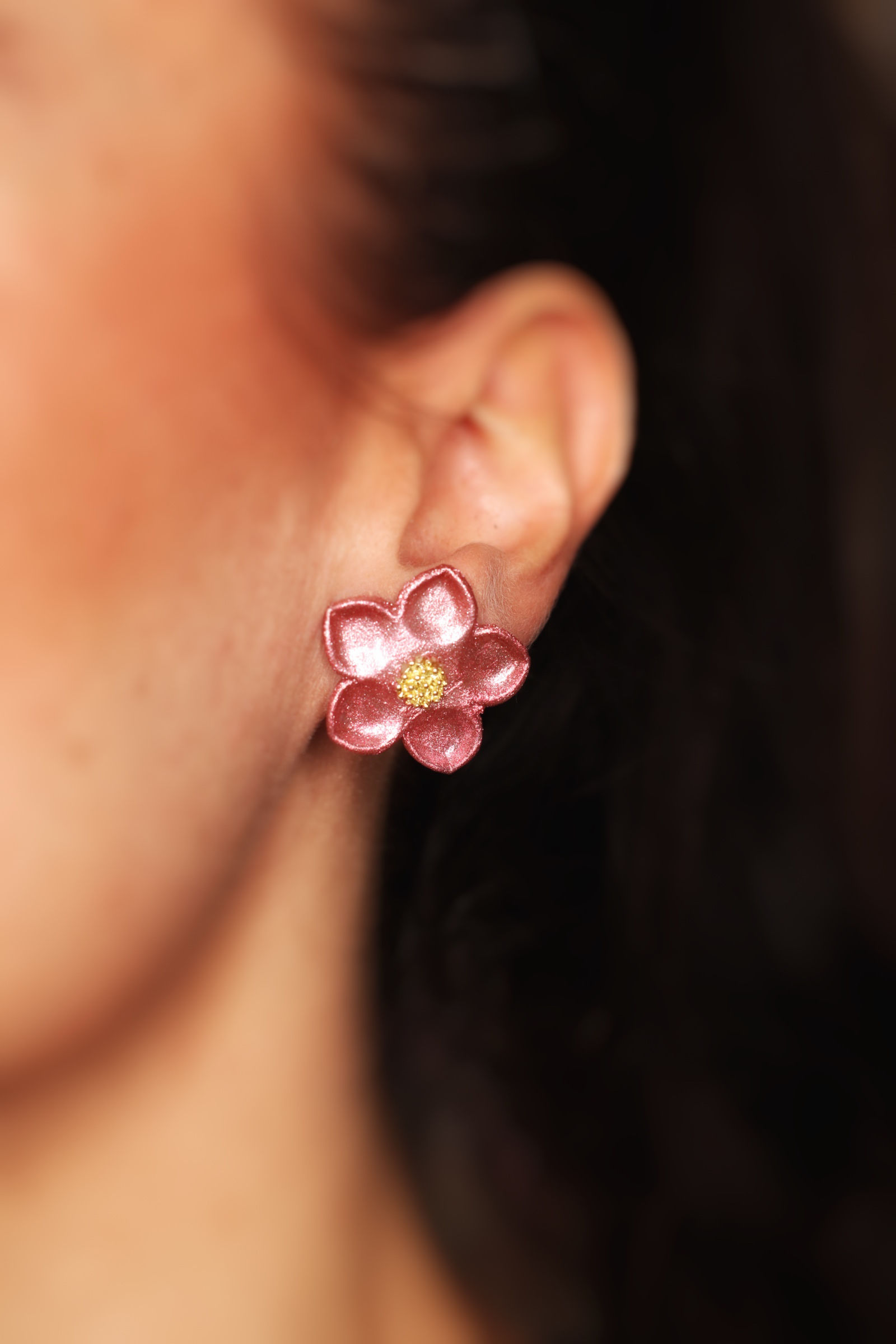 Pendientes Hanami Rosa vintage