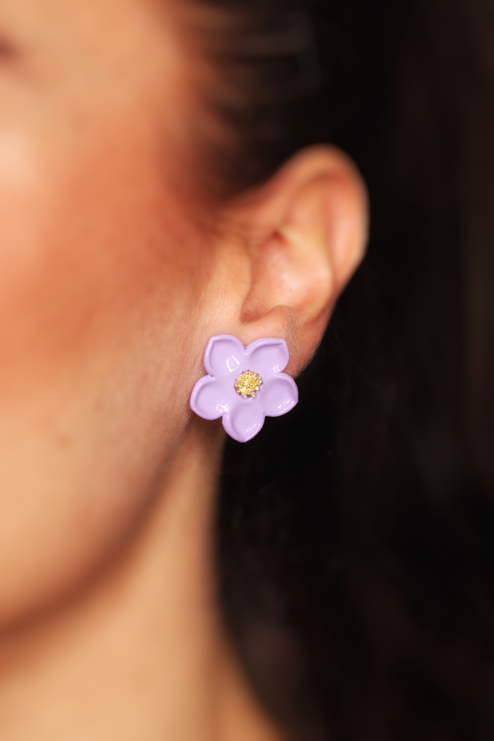 Pendientes Hanami lila