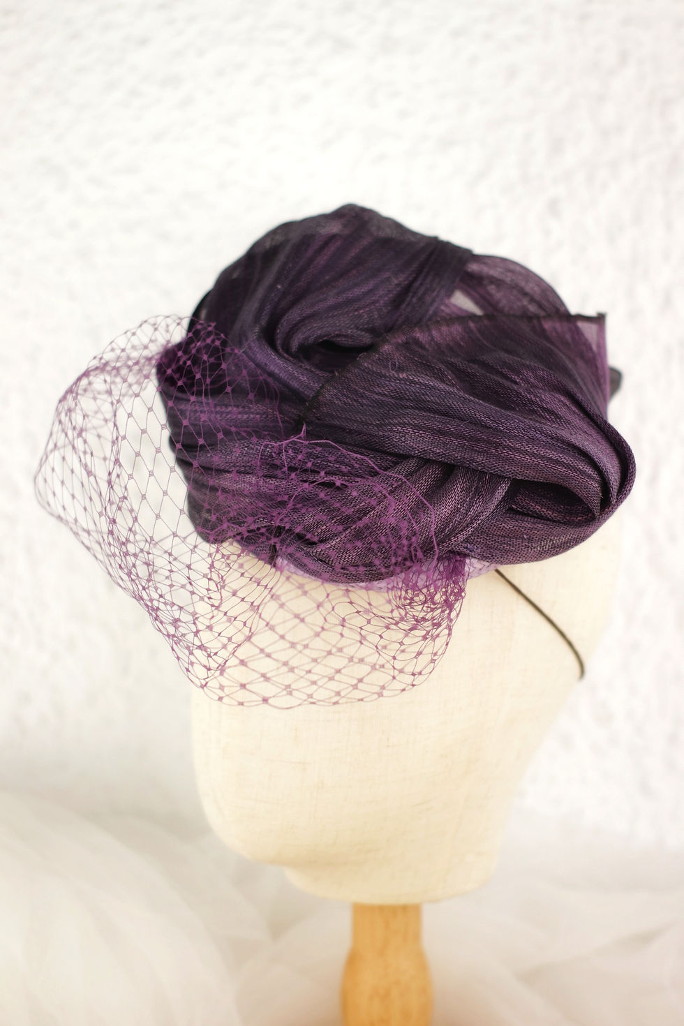 Miniatura: Casquete seda velo morado