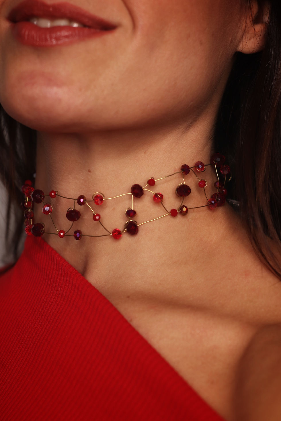 Miniatura: Choker granates