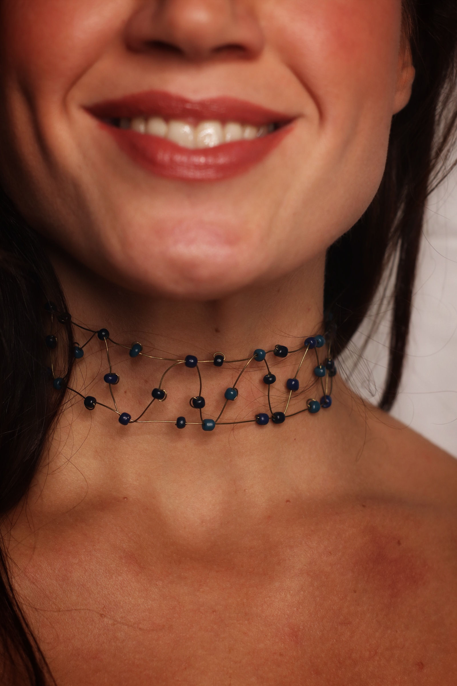 Choker azul marino 