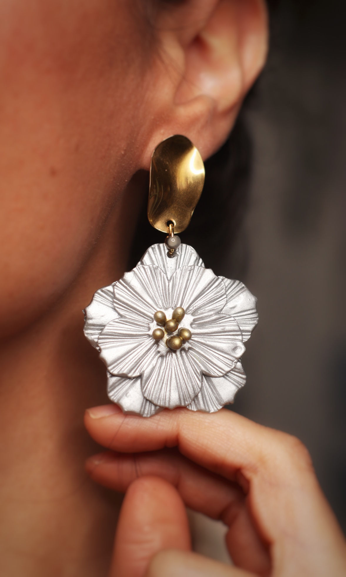 Pendientes Mayo plata