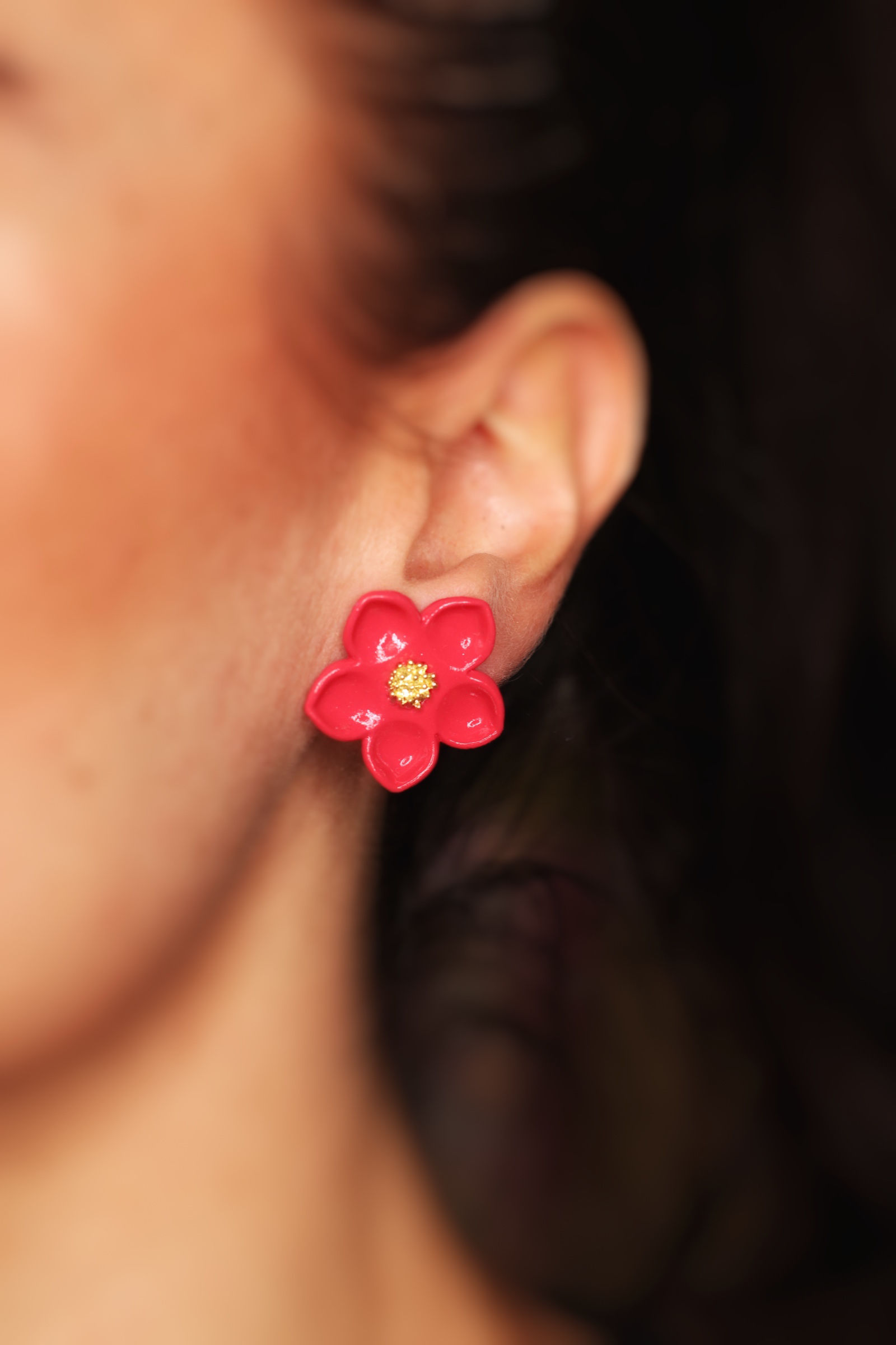 Pendientes Hanami Rosa clavel