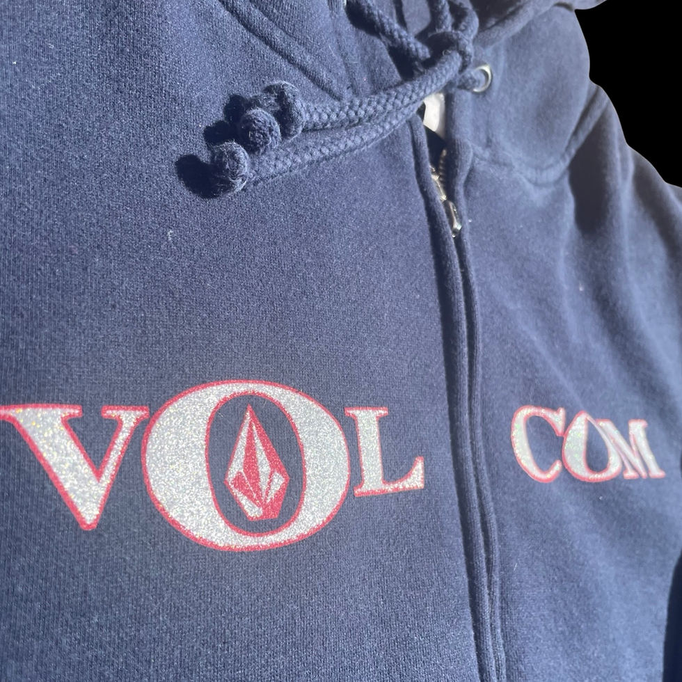 Thumbnail: 00s Volcom zip up hoodie size womens L