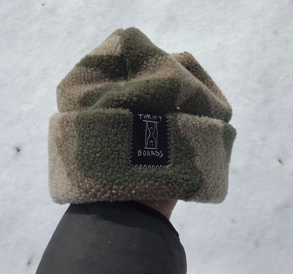 Thumbnail: ThriftBoards Repurposed fleece hats 