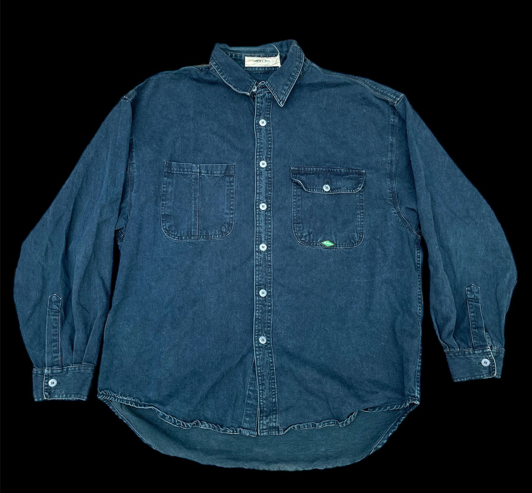 90s Quiksilver Salt Water Denim denim shirt XL