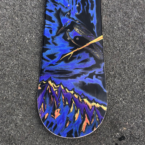GNU スノーボード temple cummins アートワーク付き VINTAGE GNU Temple Cummins 156 Snowboard by Mervin