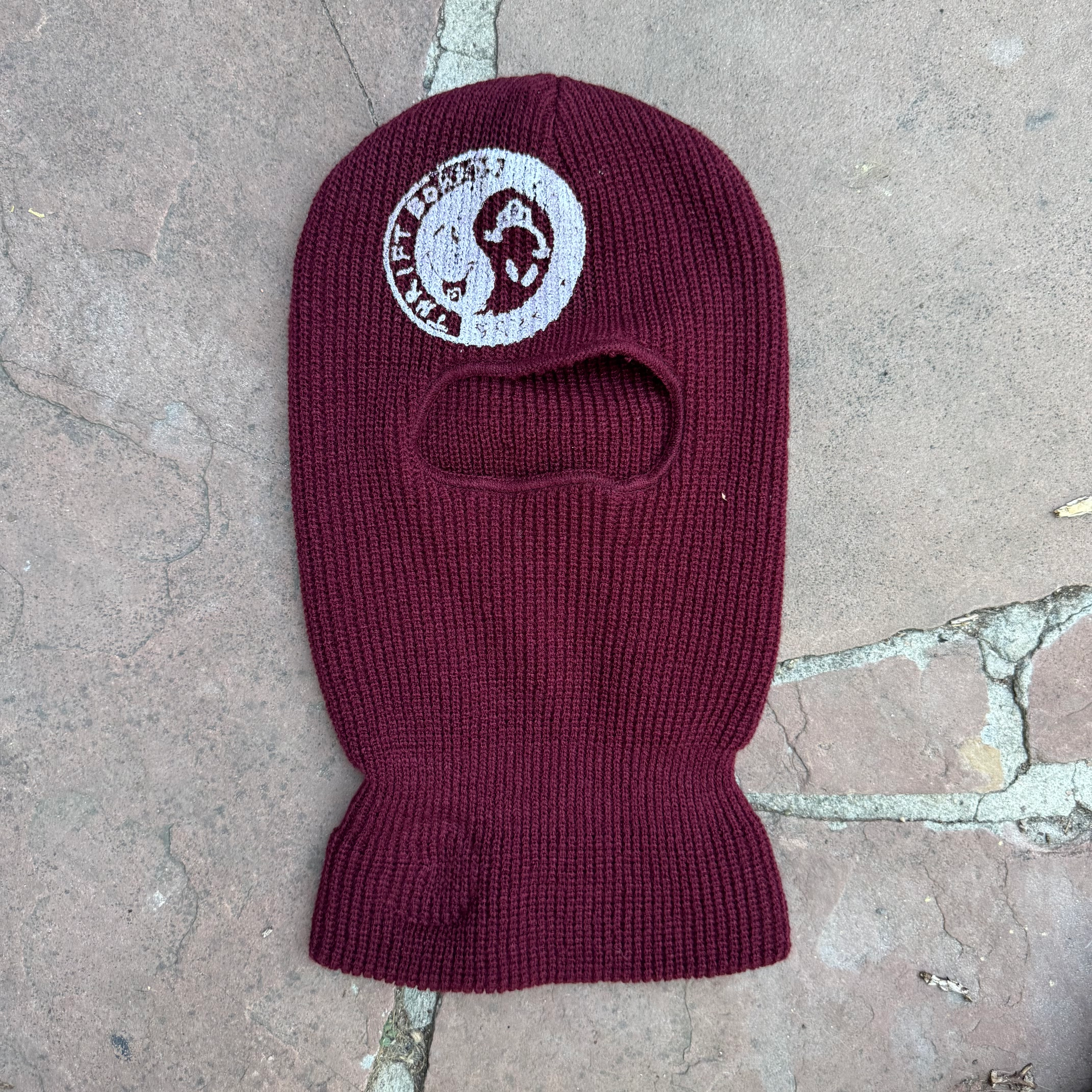 ThriftBoards yin yang acid mask red