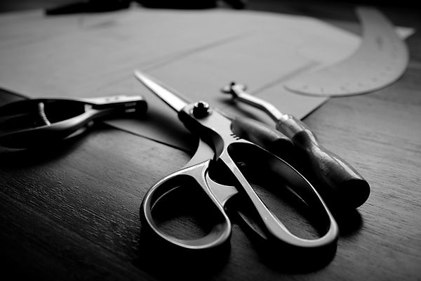 Pattern drafting tools on a  table