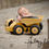 Thumbnail: newborn digital photography background yellow truck in sandbox