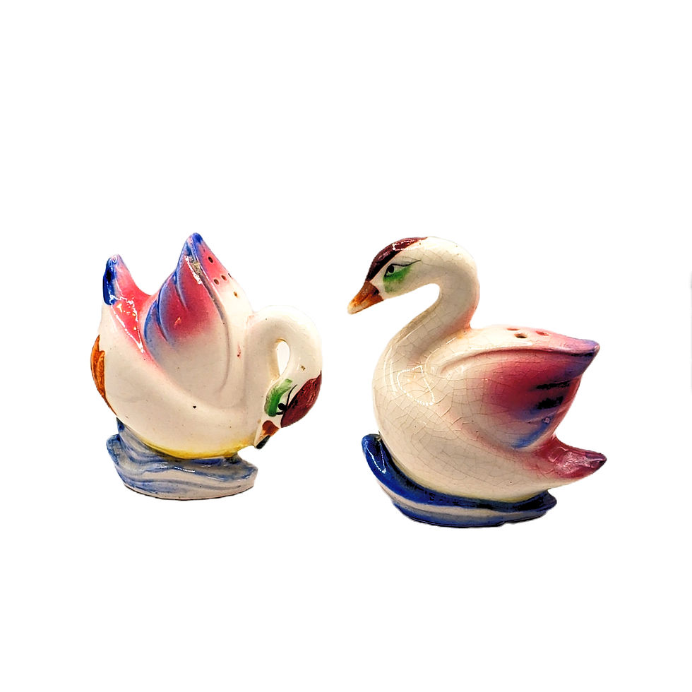 Vintage Swan Salt & Pepper Shaker Set