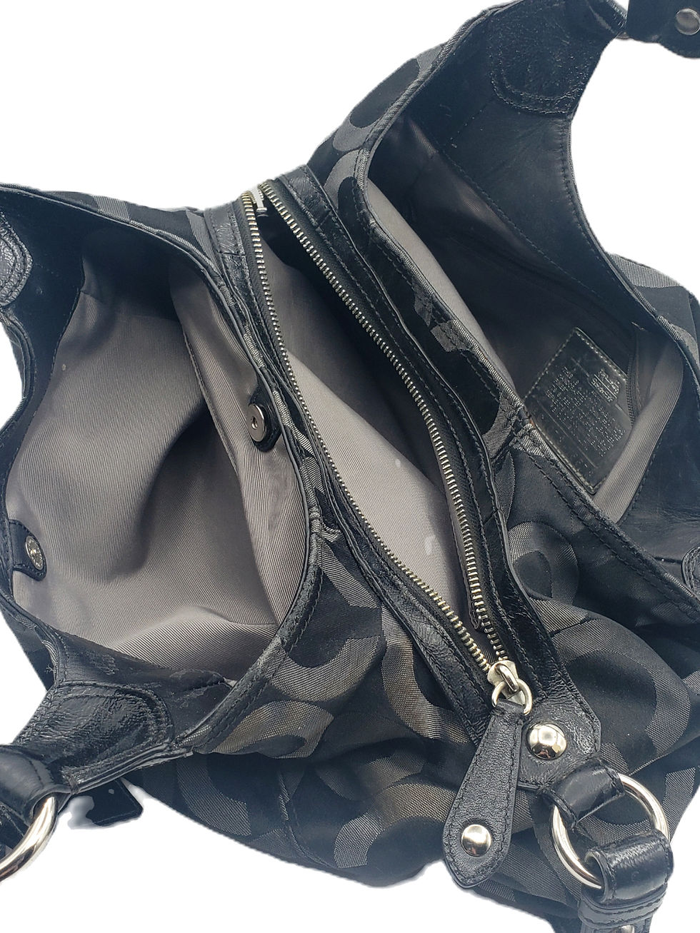 Thumbnail: Coach Maggie Mia Op Art Shoulder Bag interior view