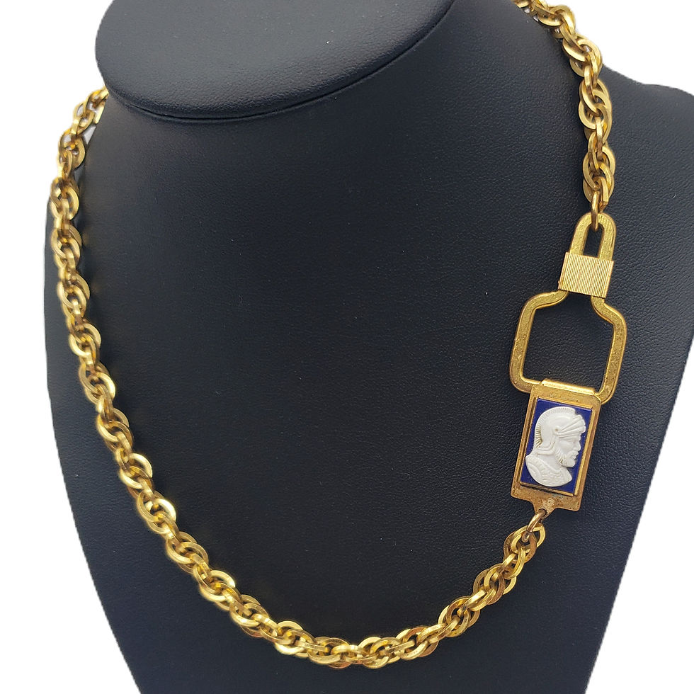 Thumbnail: Vintage Cameo Pocket Watch Chain