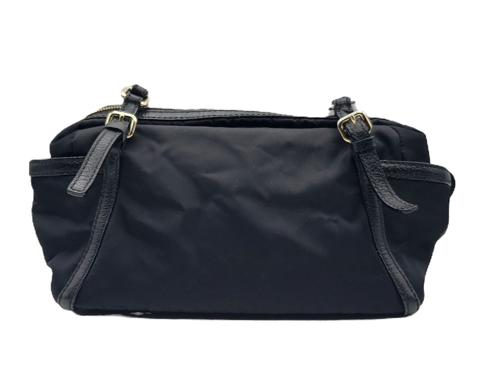 Thumbnail: Kate Spade Nylon & Leather Satchel Bag back view