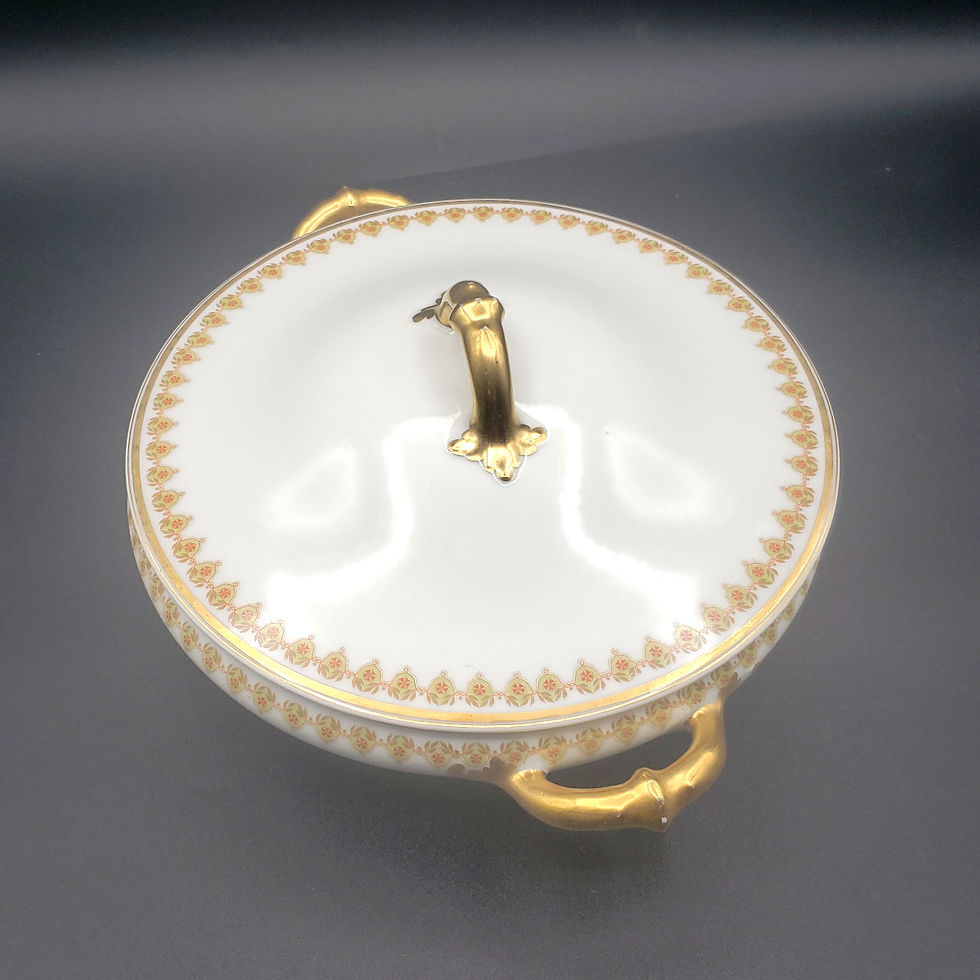 Antique Haviland Limoges Round Covered Vegatable Tureen Schleiger 576 8" Bowl