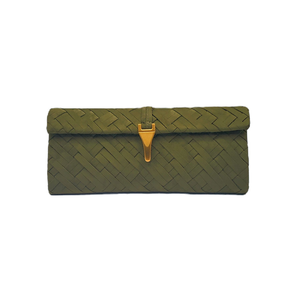 JW Pei Zaria Woven Faux Suede Clutch Bag