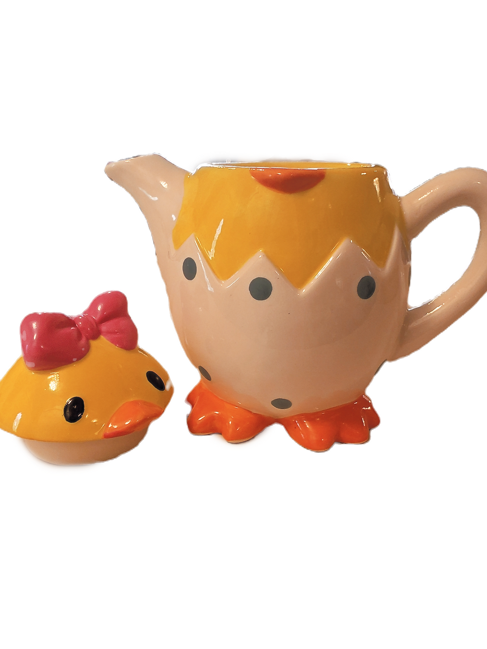 Thumbnail: Vintage Chickie Tea Pot disassembled view