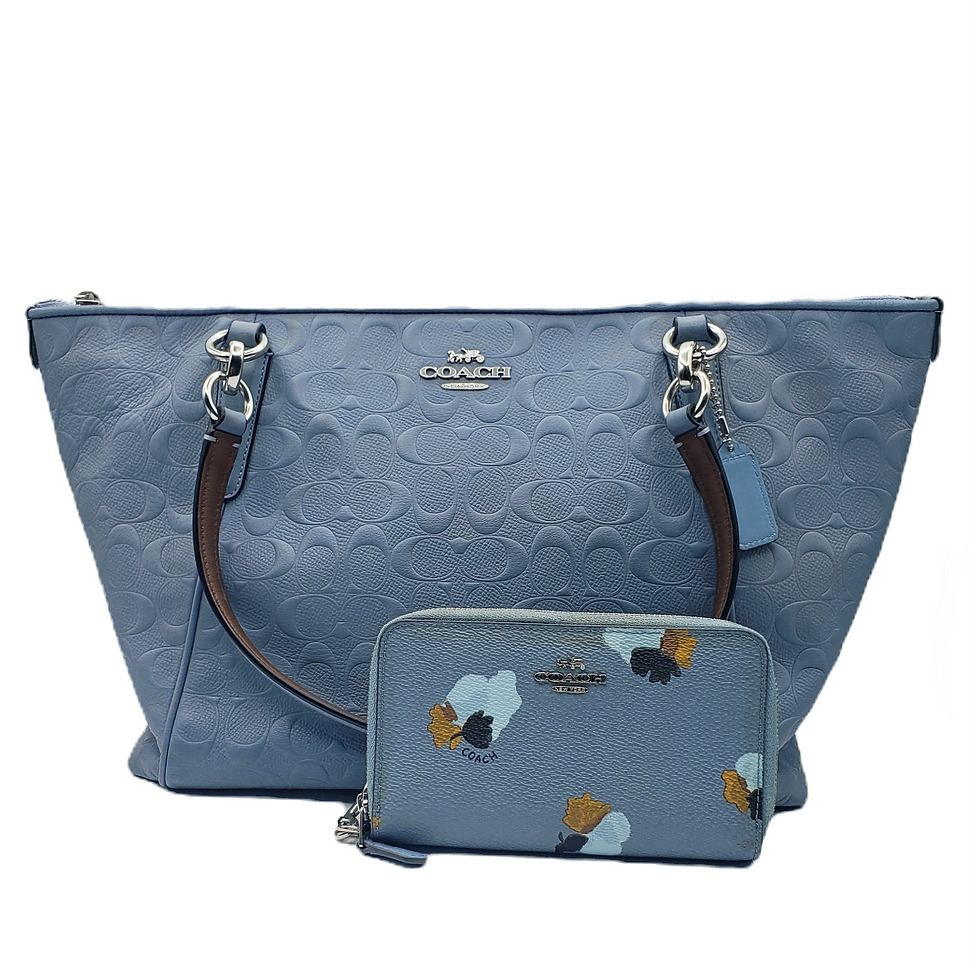 Coach Ava Leather Tote Bag & Wristlett Wallet