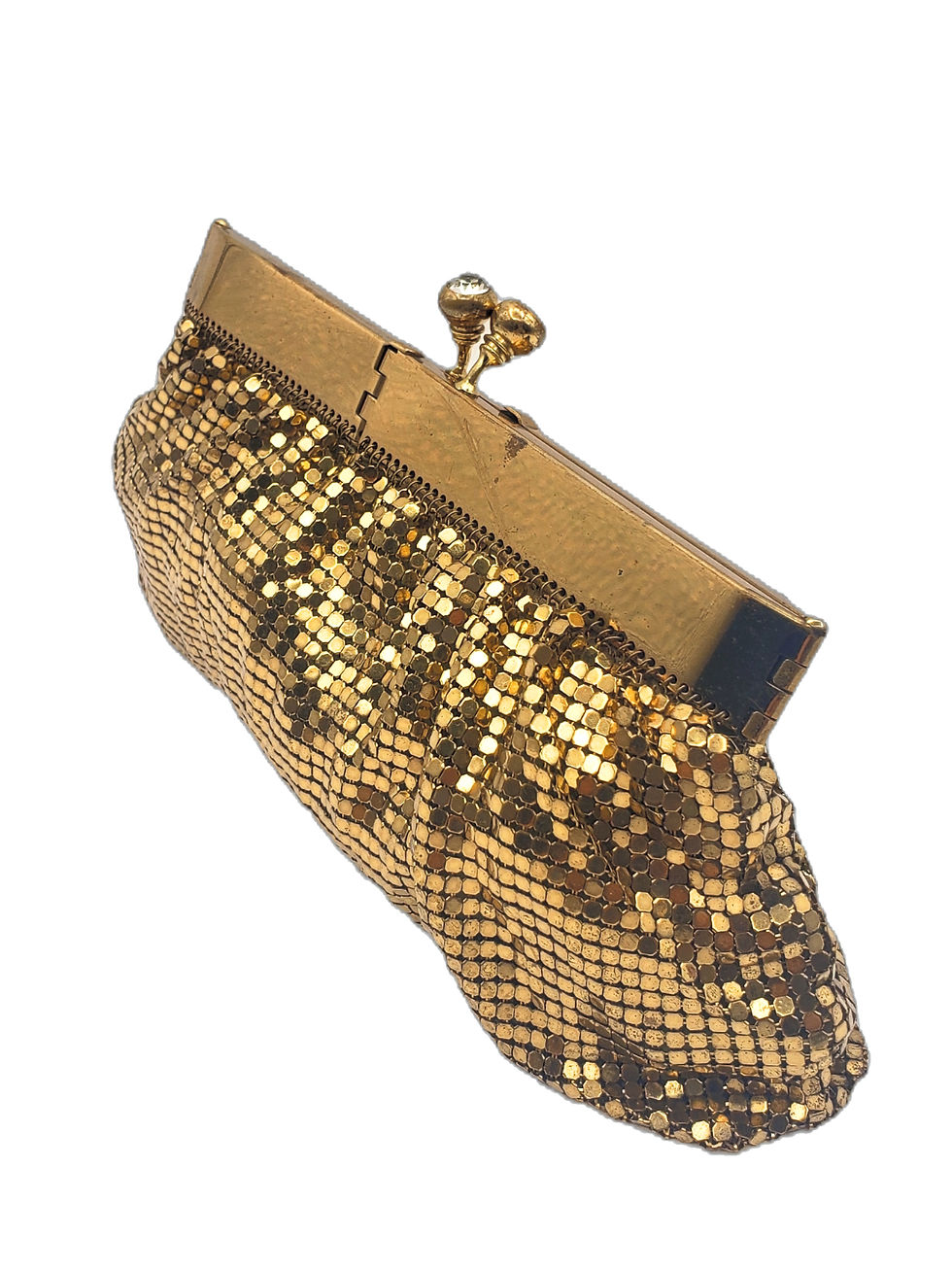 Thumbnail: Vintage Duramesh Gold Mesh Accessory Puch