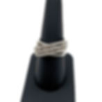 Rhinestone Criss Cross Statement Ring